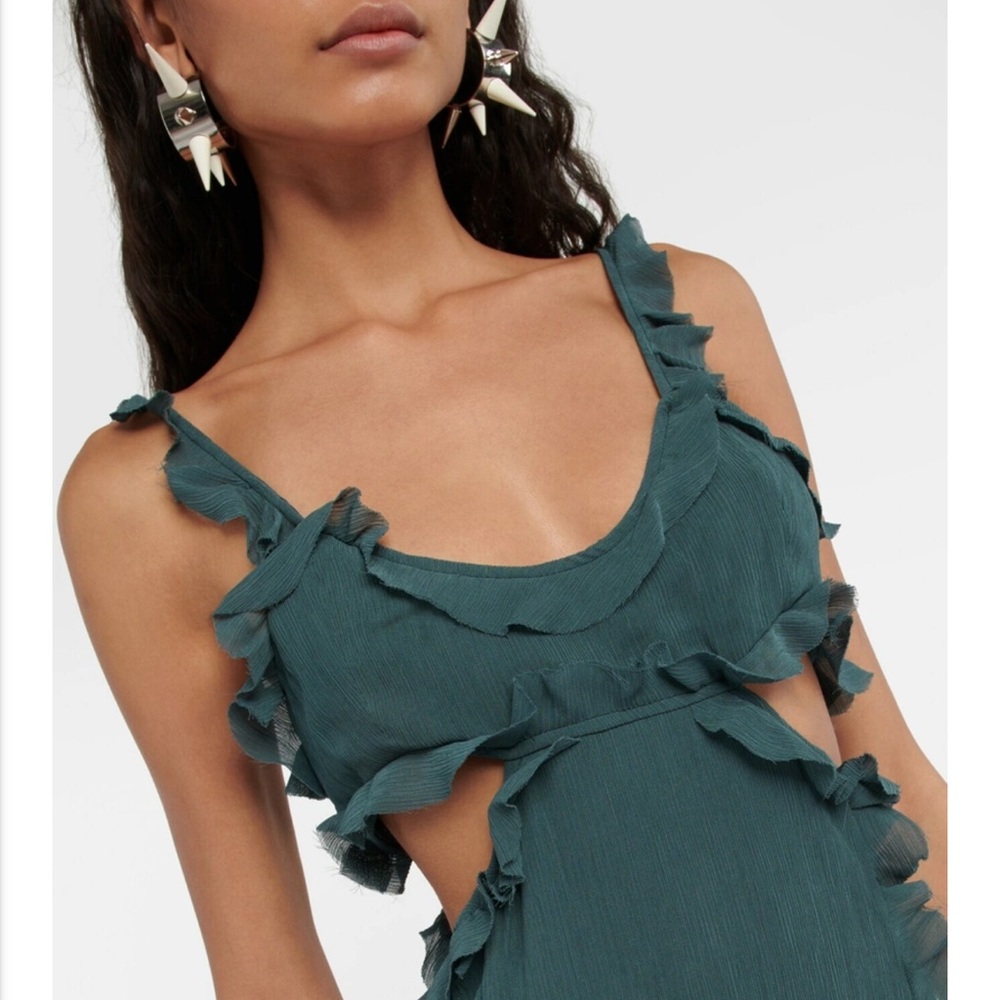 Acne studios Ruffled top in GREEN - Picture 2 of 8